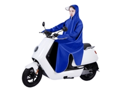 Chaqueta impermeable de tela Oxford para bicicleta eléctrica con mangas, protección extendida, azul marino, talla 5XL