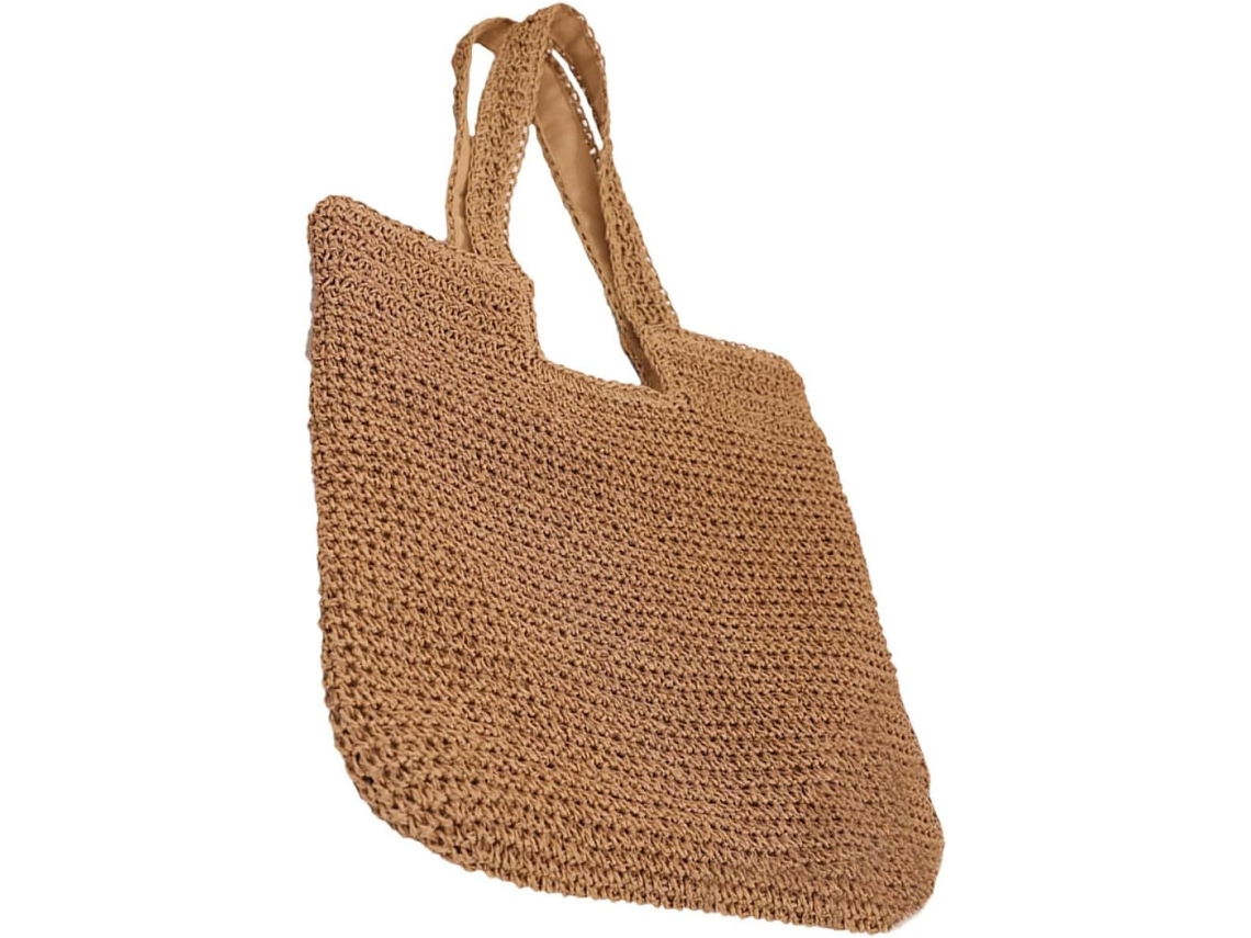 Bolsa De Palha Trançada À Mão Ciieeo Para Mulheres, Grande Capacidade, Estrutura Robusta E