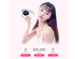 Sistema De Depilação Ipl Permanente Para Casa 600.000 Flash 8 Níveis Corporal Facial Pele Sem Dor