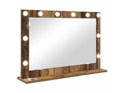 Espejo de tocador rectangular de madera antigua de 80 x 55 x 18 cm HARLANV1