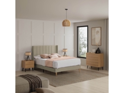 Cama Estructura Tapizada Noelia VS VENTASTOCK Beige (193x158x115cm)