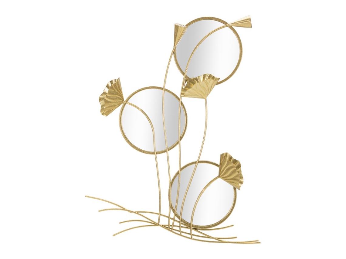 Espejo De Pared Triple Flujo Cm 65x8x88 Unico / Oro