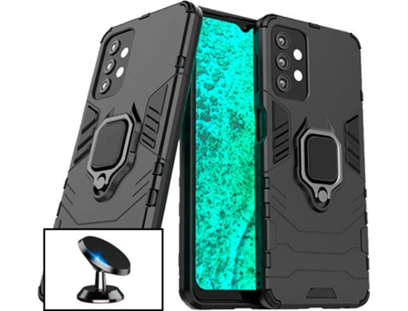 Carcasa + Soporte Samsung Galaxy A52 5G PHONECARE Military Defender Negro 9779