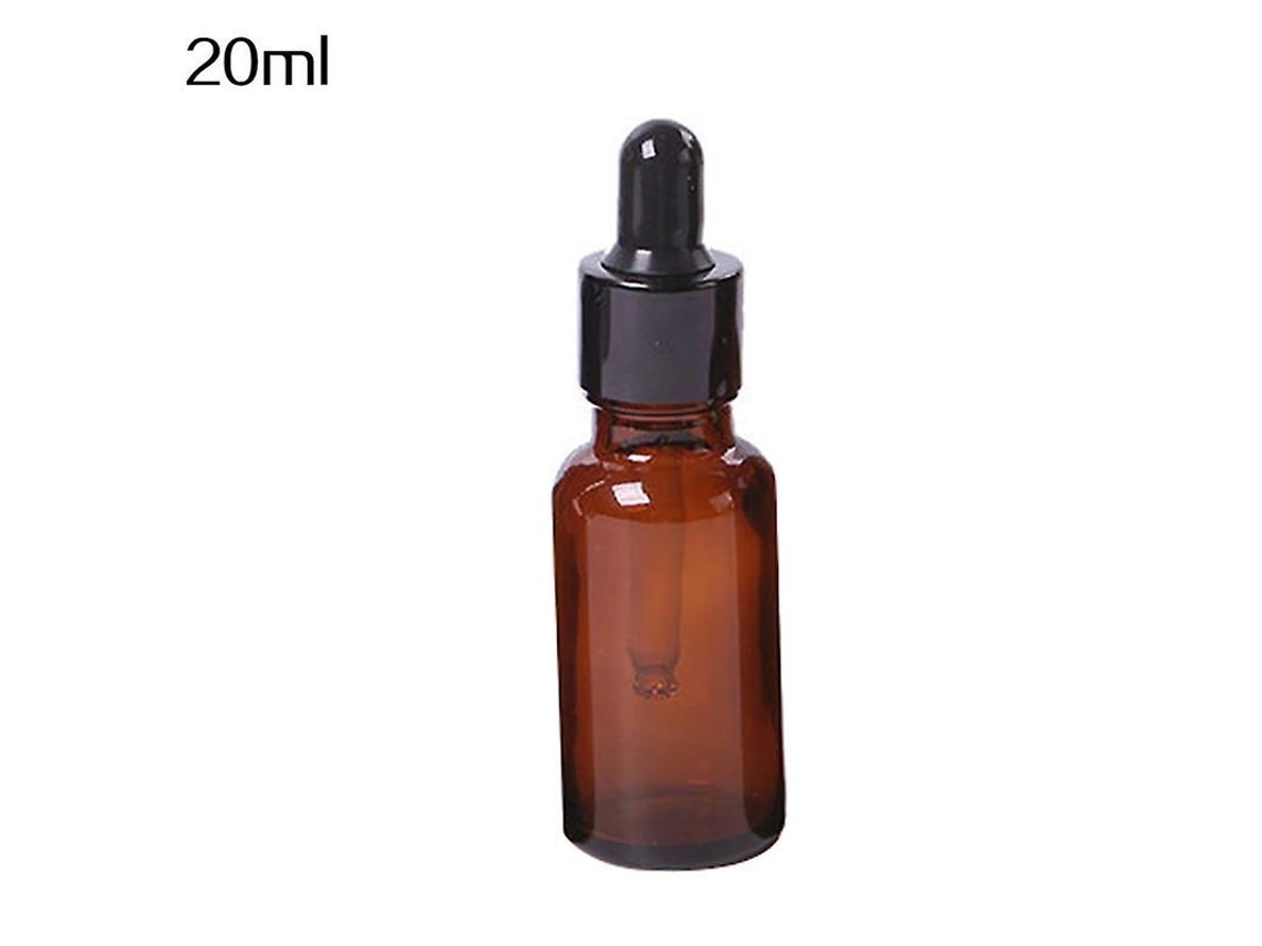 2026-botella De Gotas De Vidrio Ámbar Vacía Mini 5ml-100ml Para Reactivos Líquidos Con Gotero De Vidrio Y Tapa Negra