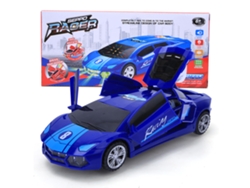 Ats-juguete De Coche Modelo Con Ruedas Universales Y Luces Led Eléctricas Para Niños Azul