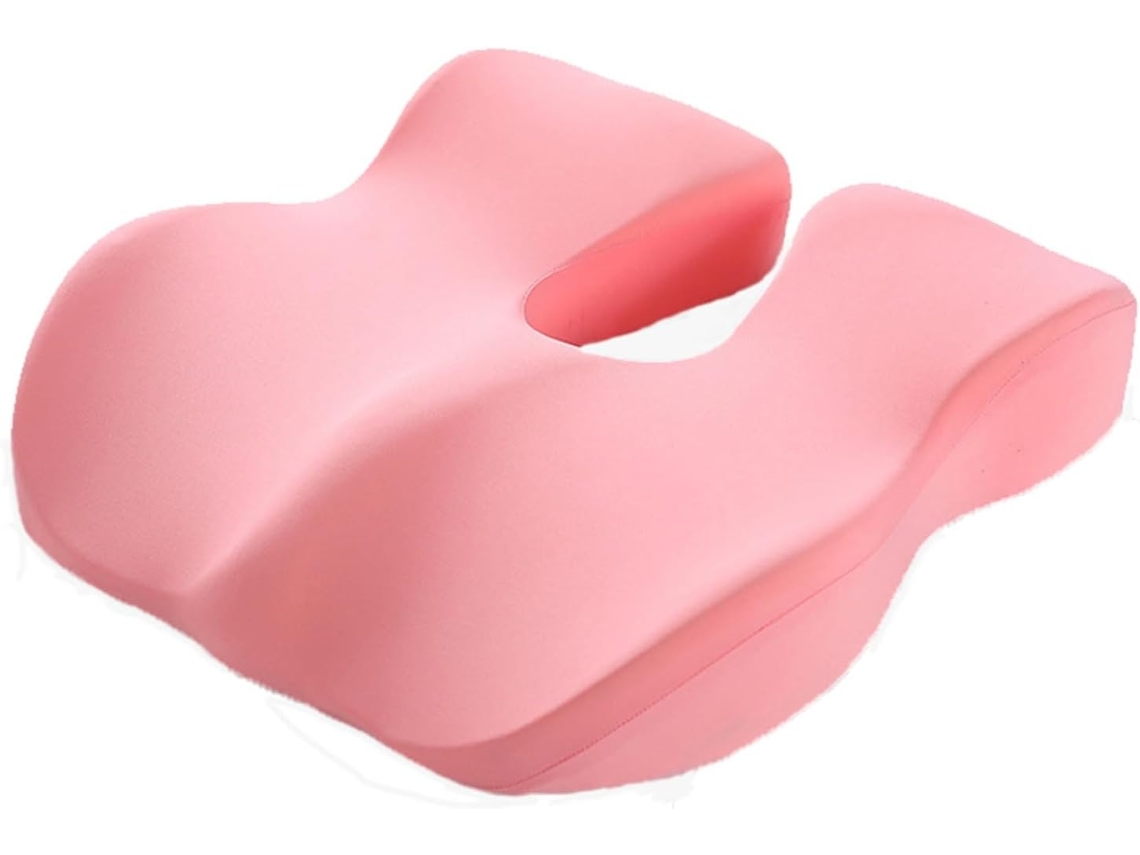 Almofada De Assento Em Espuma Viscoelástica Eifson Para Aliviar Lesões No Cóccix E Oferecer Suporte Para As Costas (rosa)