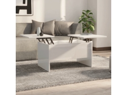 Mesa de Centro Decentro 80X50X42,5 cm Madera Procesada Blanco Brillo
