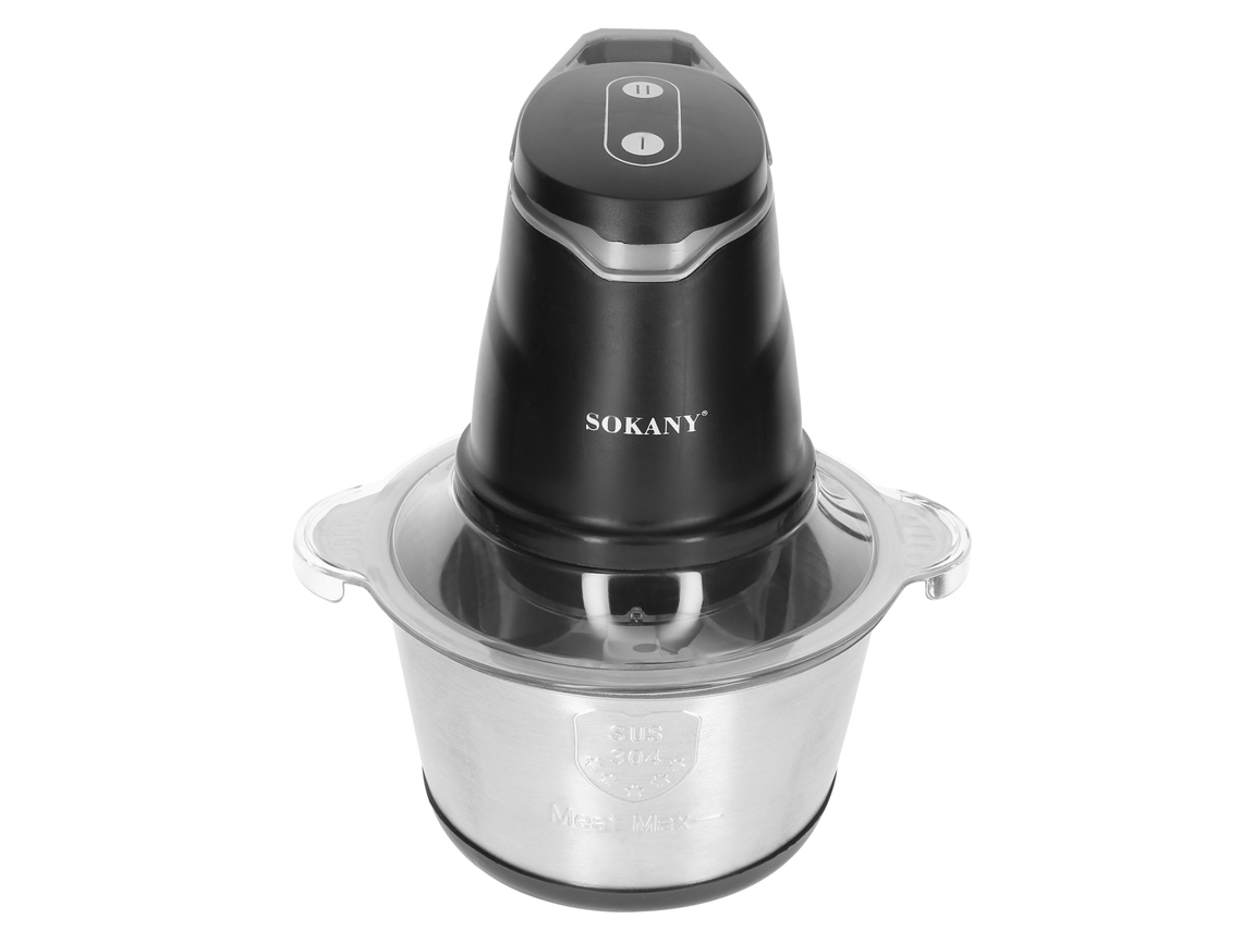 Sokany Picadora eléctrica multifunción 2L Plateado