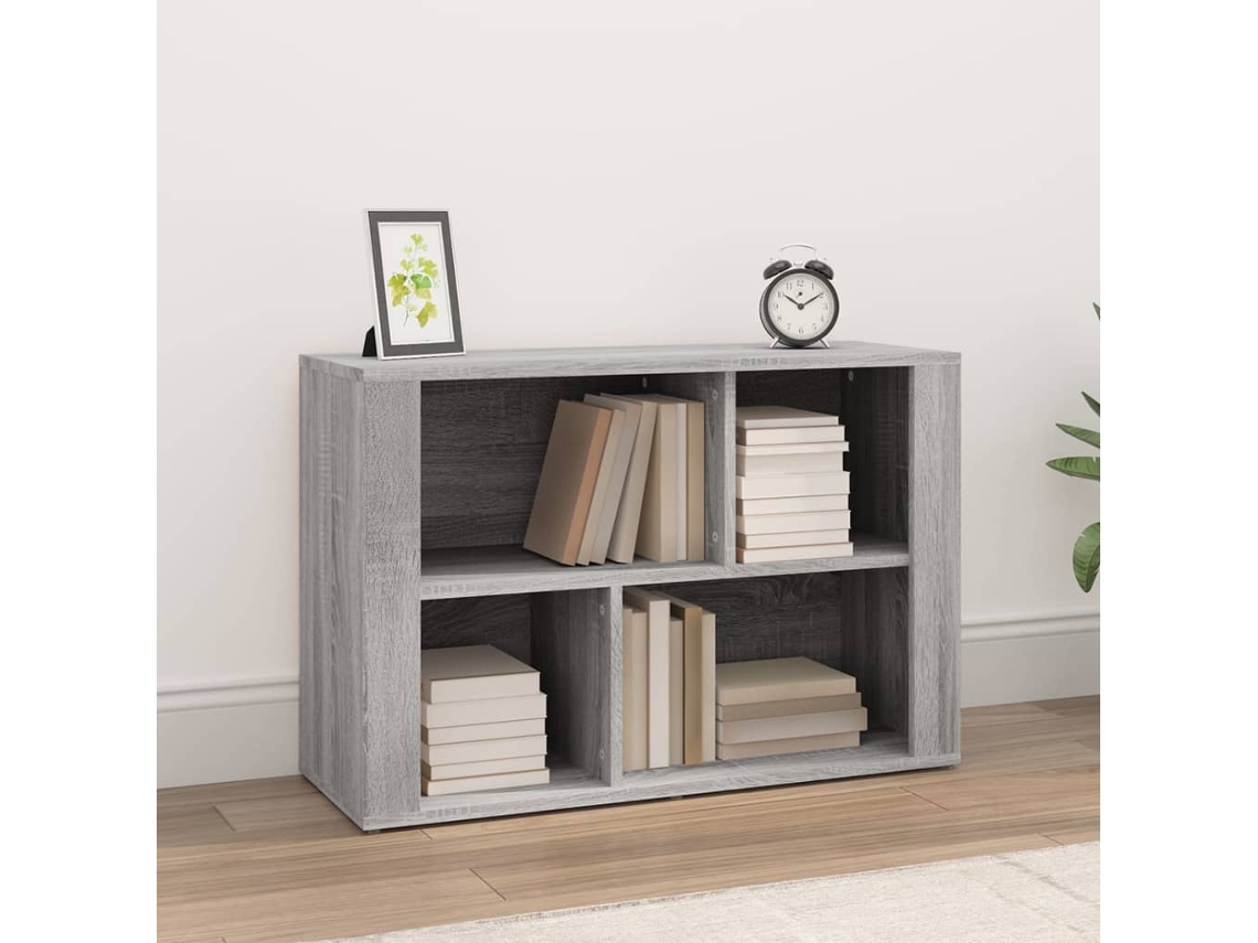Aparador De Madera Contrachapada Gris Sonoma 80x30x54 Cm