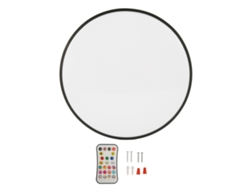 Yncm2026-lámpara De Techo Redonda Led Inteligente Rgbcw Regulable Con Control Remoto Rf Marco Negro Para Dormitorio Y Sala De Estar