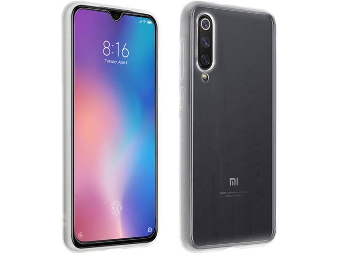 Carcasa y Protector Cristal Templado Xiaomi Mi 9 SE AVIZAR Silicona Transparente