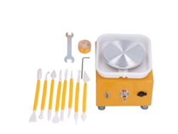 Mini Torno De Alfarero Para Niños, Máquina De Cerámica Diy Con Cuenco Extraíble, 10 Cm, Enchufe Británico.