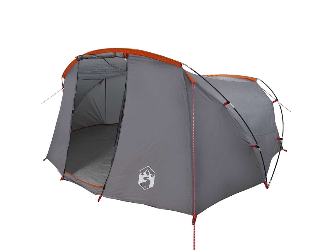 Tienda Túnel Para 4 Personas Gris Y Naranja 318 X 275 X 140 Cm
