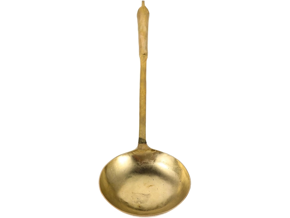 Cuchara Para Azúcar De Latón Puro, Cuchara Mezcladora Larga, Resistente Y Ergonómica.
