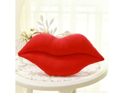 Almohada Decorada En 3d Con Forma De Labios.