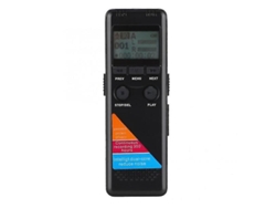 Mini grabadora, compatible con reproducción de MP3, ideal para entrevistas en el aula, 16 GB, Yizhood (negro)