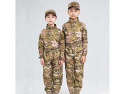 2026-conjunto De Uniforme Táctico Militar Para Crianças Camuflado Para Caça Airsoft Trekking Atividades Ao Ar Livre Sem Boné 110 Hl Cp Gris