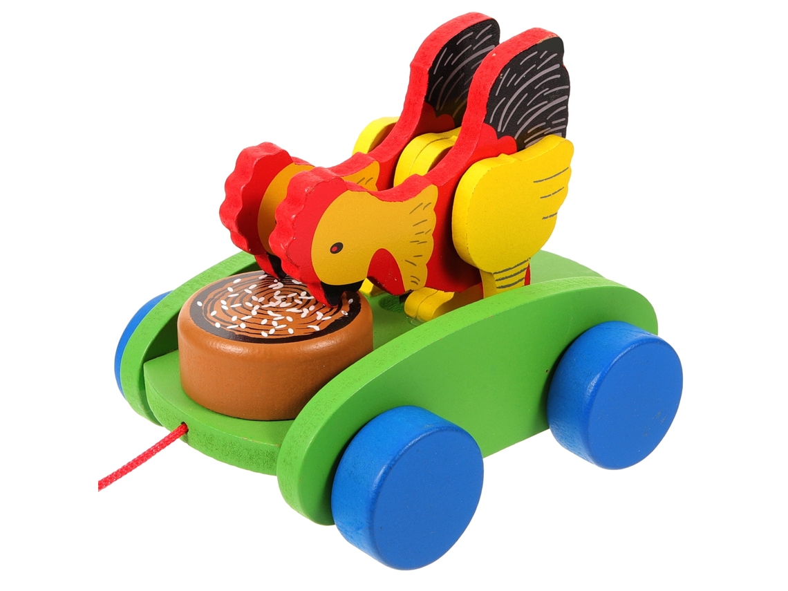 Coche educativo para niños, juguete encantador, vehículo con remolque.