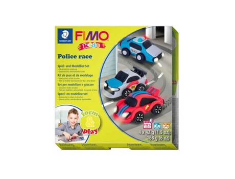 Set de modelado infantil - arcilla polimérica - coches de policía