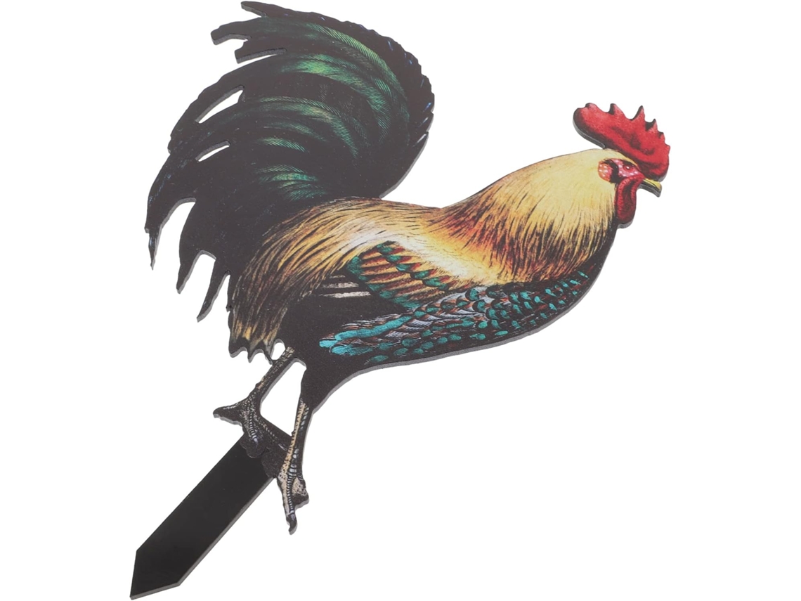 Estaca Decorativa Acrílica Con Forma De Gallo, Panel De Jardín, Adorno Para Césped