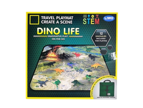 Juego Educativo CENTROXOGO Alfombra Vida Jurasica 48x48cm c/12 Dinosaurios (Edad Mínima Recomendada: 3 años)