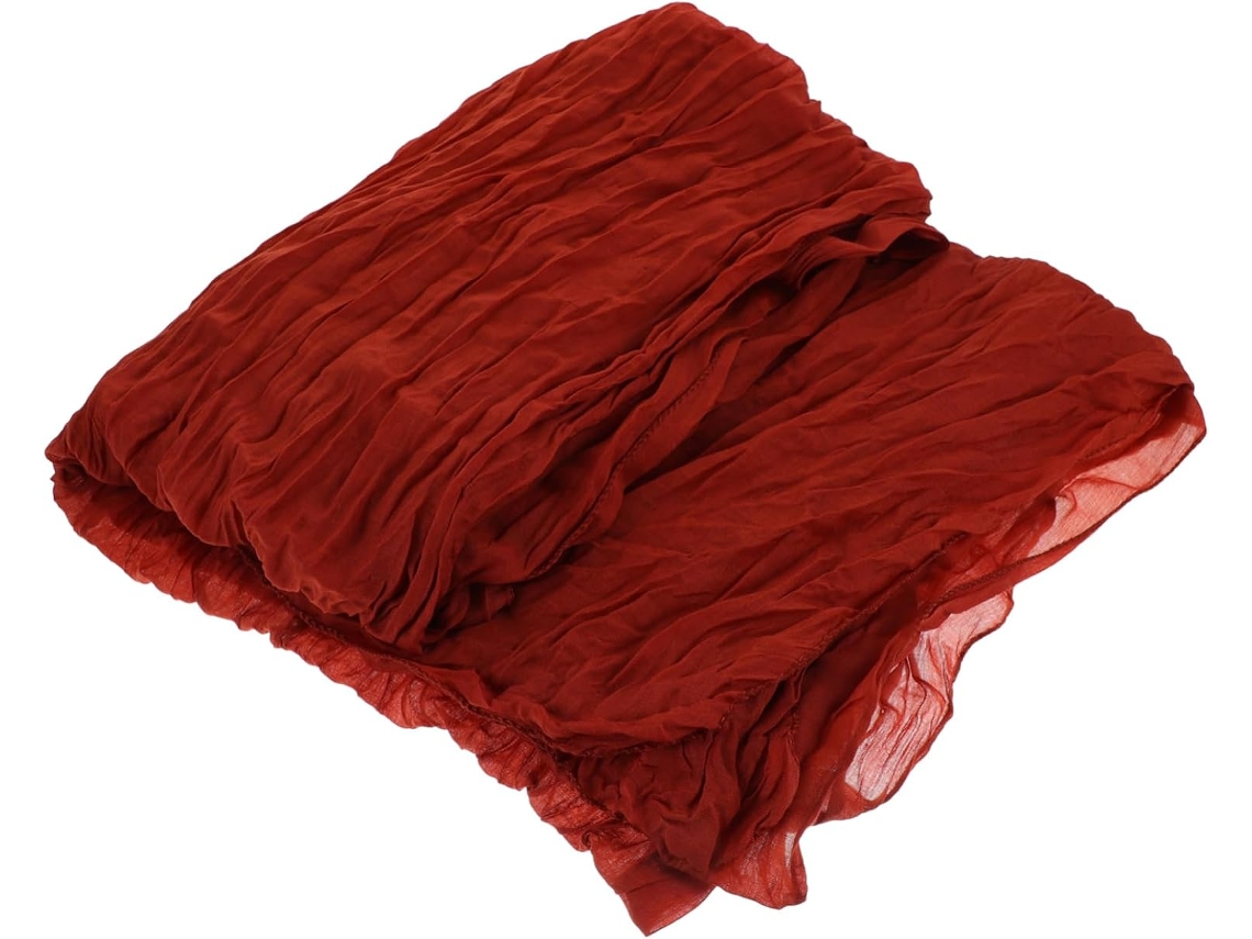 Mesa De Lino Decorativo Color Rojo Camino