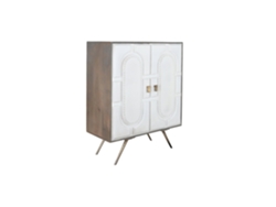 Aparador Mango Laton Rombo Blanco 93x41x114cm