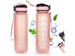 Botella de agua Mdug 1 con marcadores de tiempo y pajita, 946 ml (32 oz) - Botella de agua deportiva