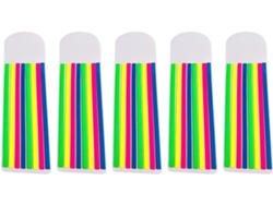 Juego de 5 marcadores adhesivos fluorescentes semitransparentes, tiras de colores para anotar en libros y cuadernos, Gokoco