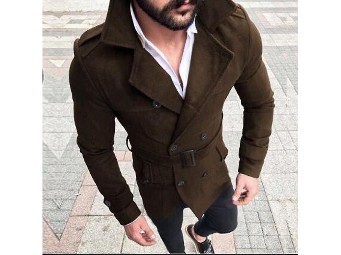 2026-chaqueta De Negocio Para Hombre Abrigo Trench Exterior De Algodón Mezclado