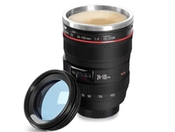 Taza de café para fotógrafo de viajes, lente de cámara de acero inoxidable Mdug
