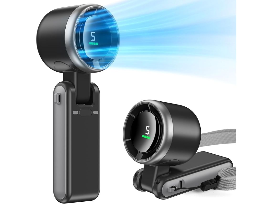 Mini Ventilador De Mano - Ventilador Turbo - Ventilador Recargable Por Usb - Negro