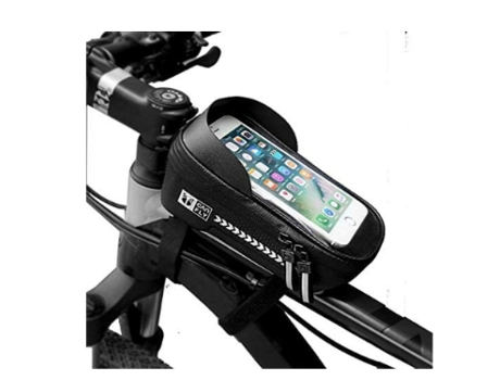 Bolsa de bicicleta repelente al agua con pantalla táctil, bolsa frontal para teléfono móvil de 7 y 2 pulgadas, bolsa para bicicleta de montaña para...