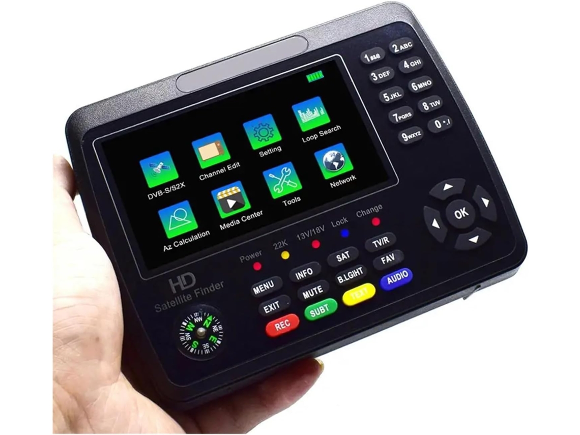 V10 Finder Max H.264/h.265 Decodificación De 10 Bits Hd 1080p Pantalla Lcd De 4,3" Dvb-s2/s2x