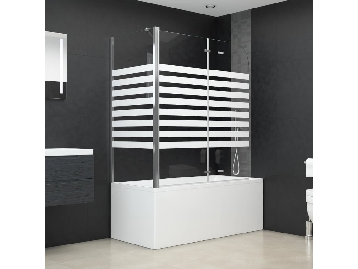 Cabina de ducha de rayas de cristal templado 120x68x130 cm DKD HOME DECOR