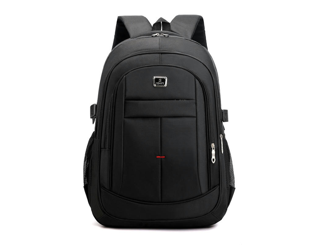 Mochila Grande Para Laptop De Viagem Para Homens Resistente À Água Grande Bolsa Para Livros Preta
