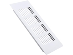 Rejilla De Ventilación Aleación Aluminio Blanco, 80 Mm Ancho, Transpirable, Rectangular, Para Armario, Reji...