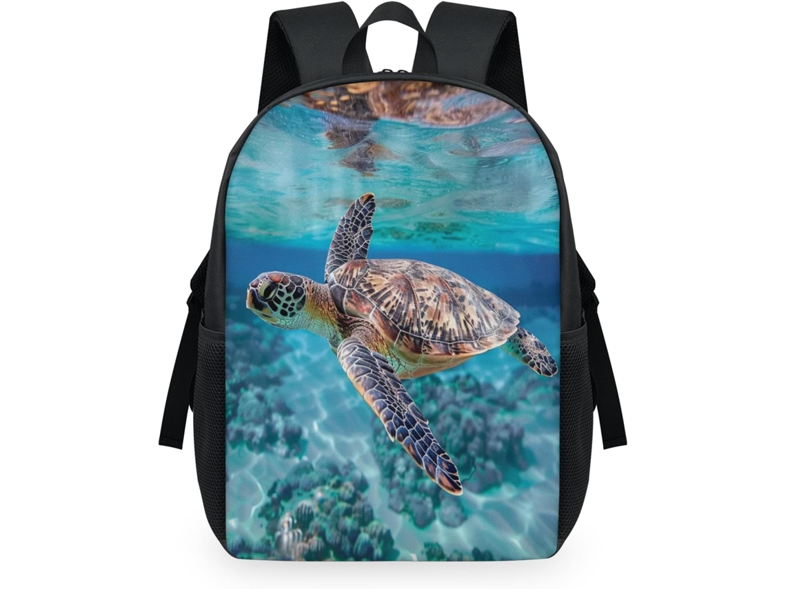 Mochila Tropicallife Estampado Tortuga Marina Para Niños Niñas Hombres Mujeres Multiusos Mochila Escolar In