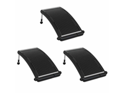 Maison Exclusive - Paneles Calefactores Solares De Piscina Curvos 3 Uds 110x65 Cm