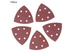 100 Piezas Lija Triangular De Alúmina 6 Agujeros 180 Hoja De Lija Abrasiva Para Lijar Y Pulir