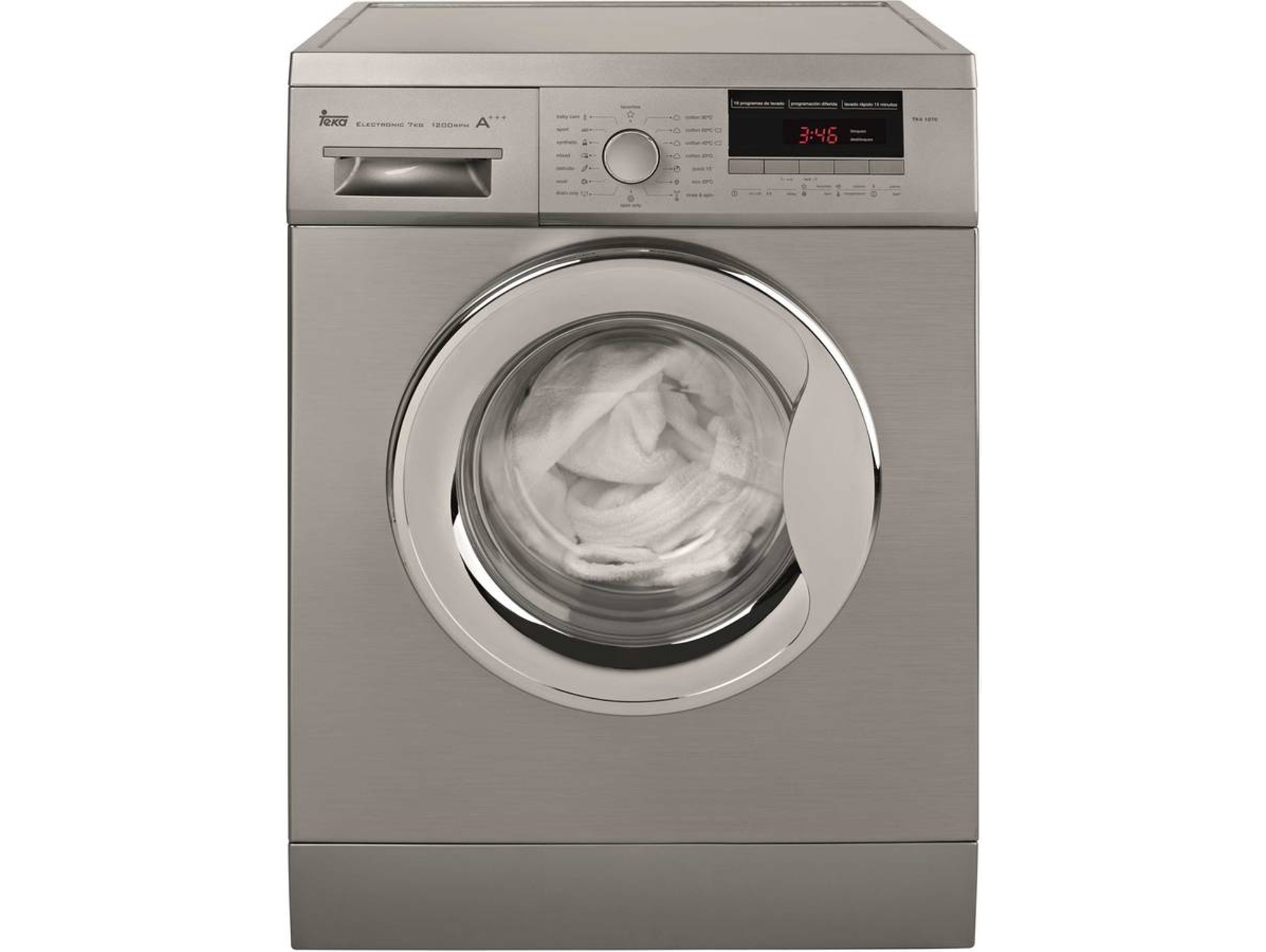 Lavadora TEKA TK4 1270 (7 kg - 1200 rpm - Inox)
