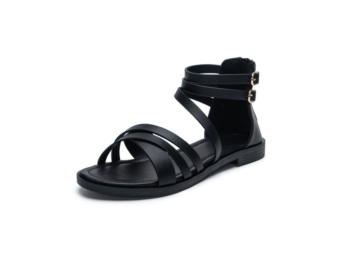 Sandalias Planas De Mujer Verano Playa Zapatos Tejidos Romanos Sandalias De Vestir