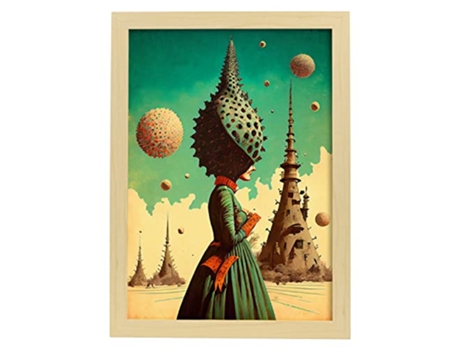 NACNIC Poster Sombrero Puntiagudo En Estilo Surrealismo Cinematográfico Ilustraciones Y Grabados De Historieta Abstracta Y Artística A3 Marcos Made...