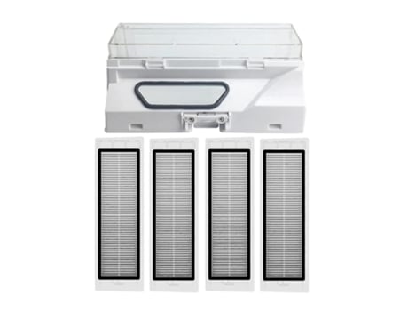 Caja de polvo para Xiaomi Roborock S50 S51 S52 T6 con filtros Hepa de 4 piezas