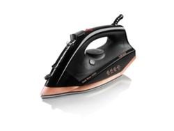 Plancha de Vapor HAEGER Dark River - 2200W, Vapor 60g/min, Base de Acero inoxidable
