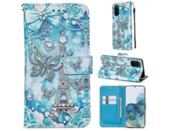 Nueva Funda De Cuero Tipo Cartera Con Tapa, Compatible Con Samsung Galaxy S20 Plus, Con Ranura Para Tarjetas Y Soporte - Butterfly Tower