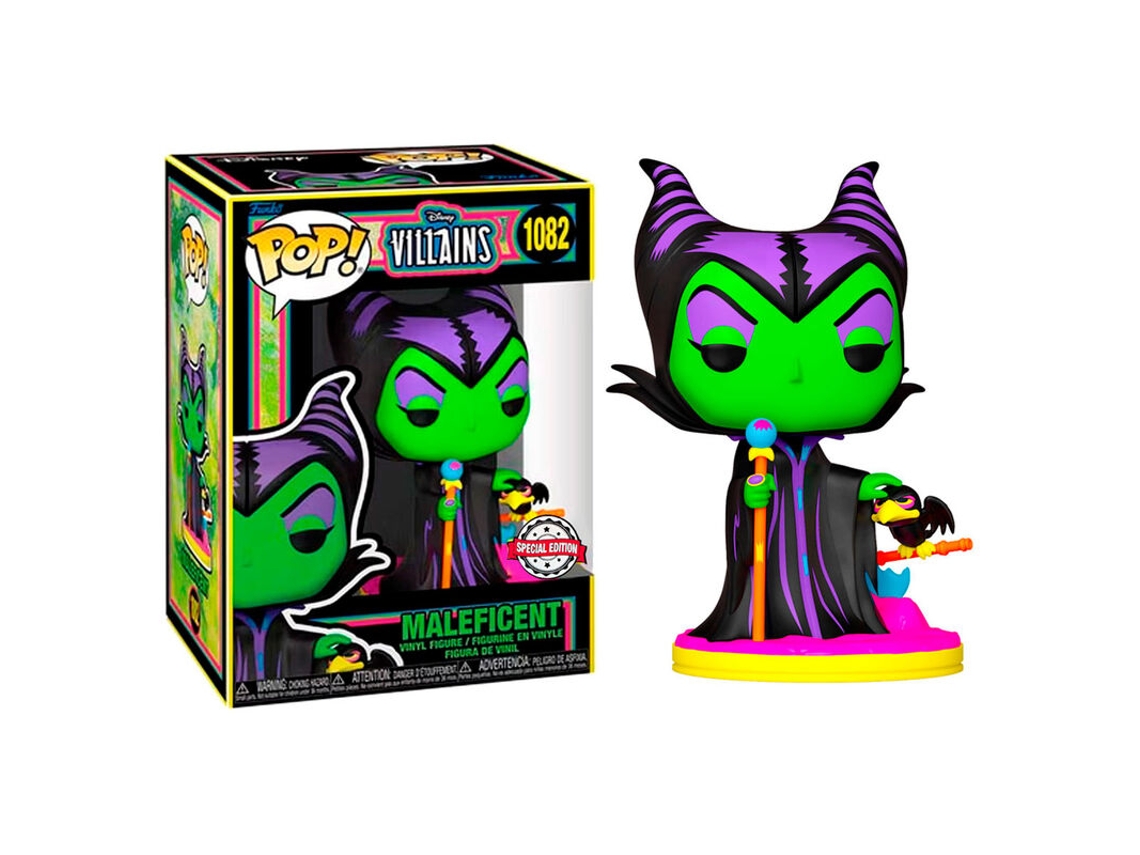 Figura Pop Disney Villains Maléfica Black Light Exclusiva B.active