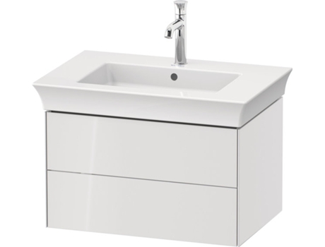 DURAVIT White Tulip, mueble de baño colgado en la pared, ancho 684 x fondo 458mm, con 2 cajones, con tecnología tip-on, WT43410