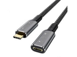 Cable alargador Thunderbolt 4 USB C macho a hembra, 8k/5k, 40gbps, 100w, 0,8m
