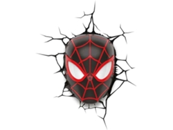 Lâmpada 3D Máscara Miles Morales Spider-Man Marvel